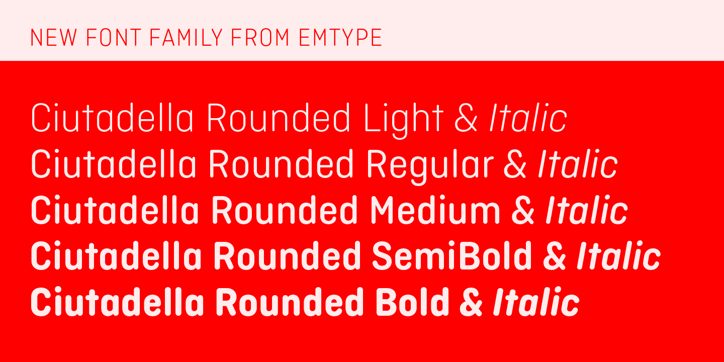 Beispiel einer Ciutadella Rounded Italic-Schriftart